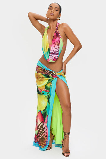 Rio Cowl Top & Maxi Skirt Set