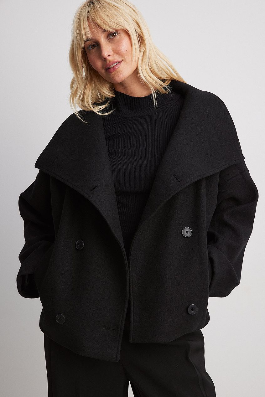 Ellie™ | Double Breasted Short Coat