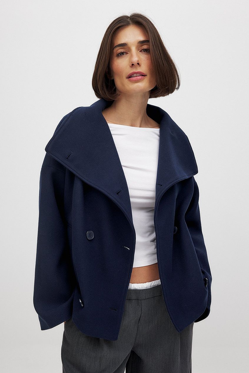 Ellie™ | Double Breasted Short Coat