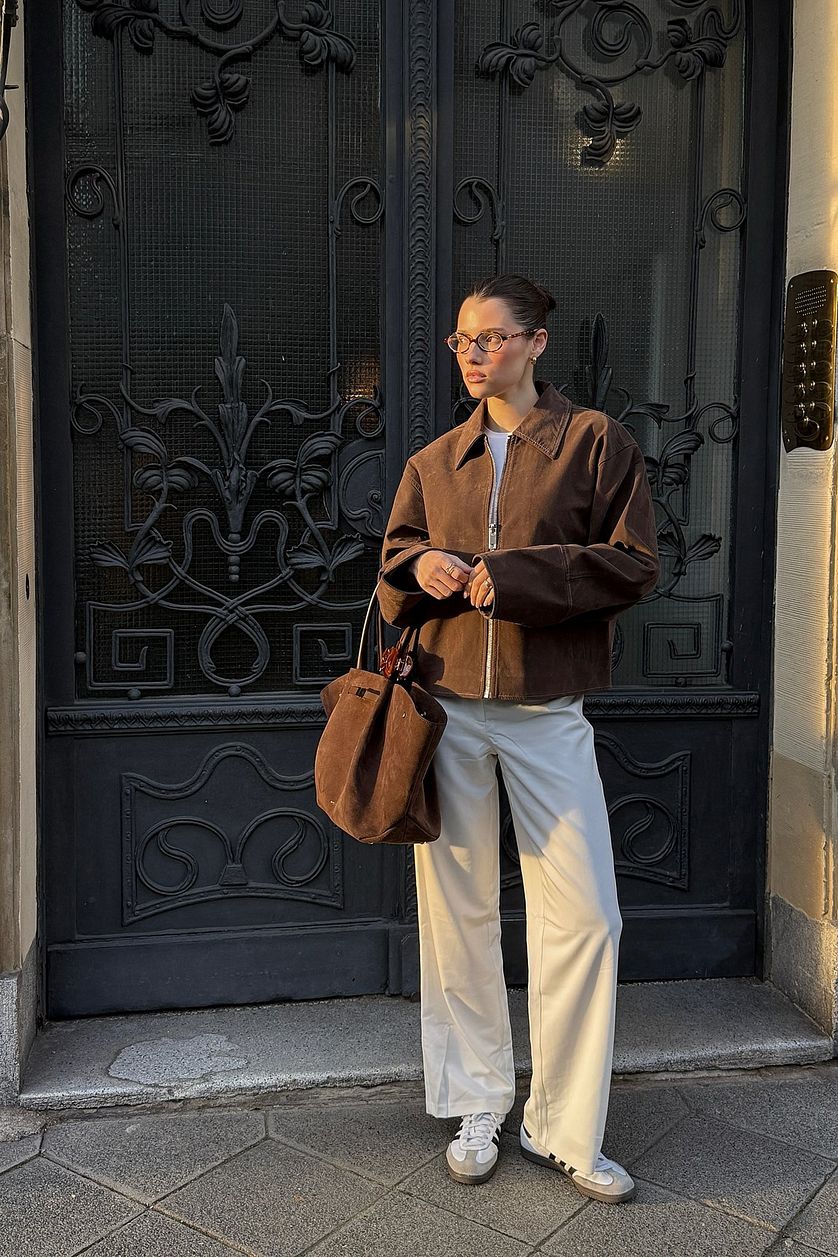 Faux Suede Zip Jacket