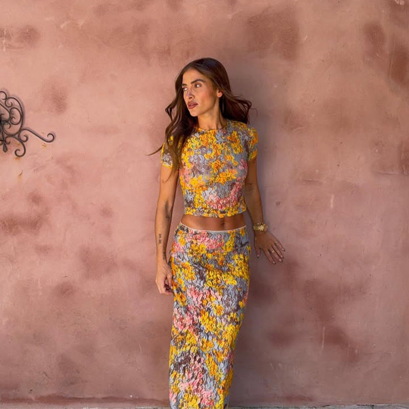 Amaris Floral Print Two Piece Set