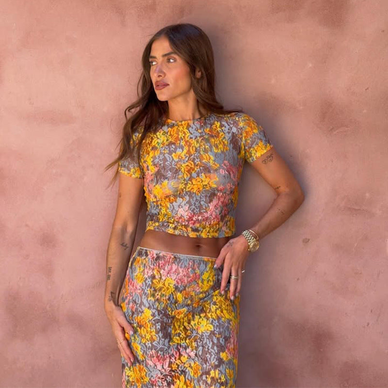 Amaris Floral Print Two Piece Set