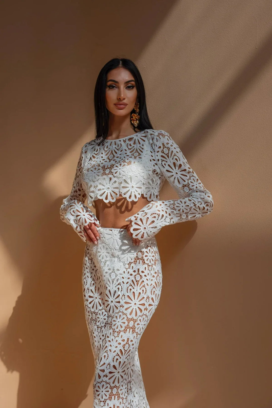 Aubriella Long Sleeve Wrap Set