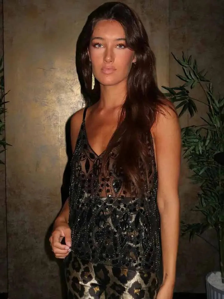 Glam Beaded Cami Top